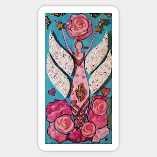 Rose Goddess Angel by Harriette Knight Sticker